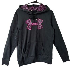 Under Armour Storm 1 Women's Pullover Fleece Lined Hoodie Black/Pink Zebra XL